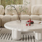 Solid Wood 4 Legs Coffee Table Round Modern Minimalist Coffee Table Clearhalo 'Coffee & Accent Tables' 'Coffee Tables' 'coffee_tables' 'furn' 'furn_coffee_tables' 'Furniture' 'Living Room Furniture' 5647163