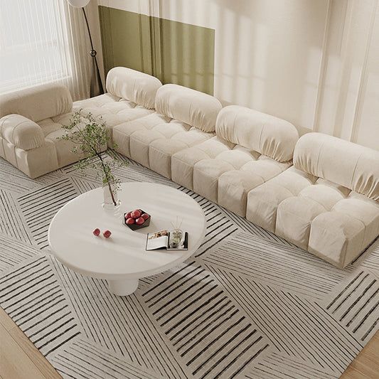 Solid Wood 4 Legs Coffee Table Round Modern Minimalist Coffee Table Clearhalo 'Coffee & Accent Tables' 'Coffee Tables' 'coffee_tables' 'furn' 'furn_coffee_tables' 'Furniture' 'Living Room Furniture' 5647164