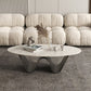 1 Slate Coffee Table Oval Modern Minimalist Coffee Table for Living Room Clearhalo 'Coffee & Accent Tables' 'Coffee Tables' 'coffee_tables' 'furn' 'furn_coffee_tables' 'Furniture' 'Living Room Furniture' 5647170