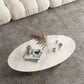 1 Slate Coffee Table Oval Modern Minimalist Coffee Table for Living Room Clearhalo 'Coffee & Accent Tables' 'Coffee Tables' 'coffee_tables' 'furn' 'furn_coffee_tables' 'Furniture' 'Living Room Furniture' 5647172