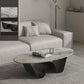 1 Slate Coffee Table Oval Modern Minimalist Coffee Table for Living Room Black Gray Clearhalo 'Coffee & Accent Tables' 'Coffee Tables' 'coffee_tables' 'furn' 'furn_coffee_tables' 'Furniture' 'Living Room Furniture' 5647183