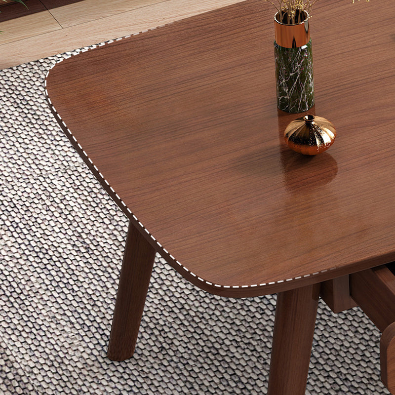 Solid Wood 4 Legs Coffee Table Rectangular Coffee Table with Storage Clearhalo 'Coffee & Accent Tables' 'Coffee Tables' 'coffee_tables' 'furn' 'furn_coffee_tables' 'Furniture' 'Living Room Furniture' 5647218