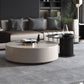 Rectangular Drum Base Solid Wood Table Frame Nordic Style Coffee Table with Drawer
