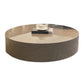 Rectangular Drum Base Solid Wood Table Frame Nordic Style Coffee Table with Drawer