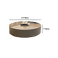 Rectangular Drum Base Solid Wood Table Frame Nordic Style Coffee Table with Drawer