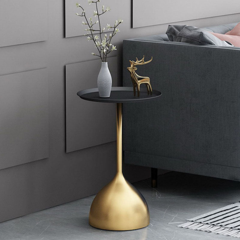 Tavolino in metallo tondo rotondo in metallo alto 21 "Tavolino.