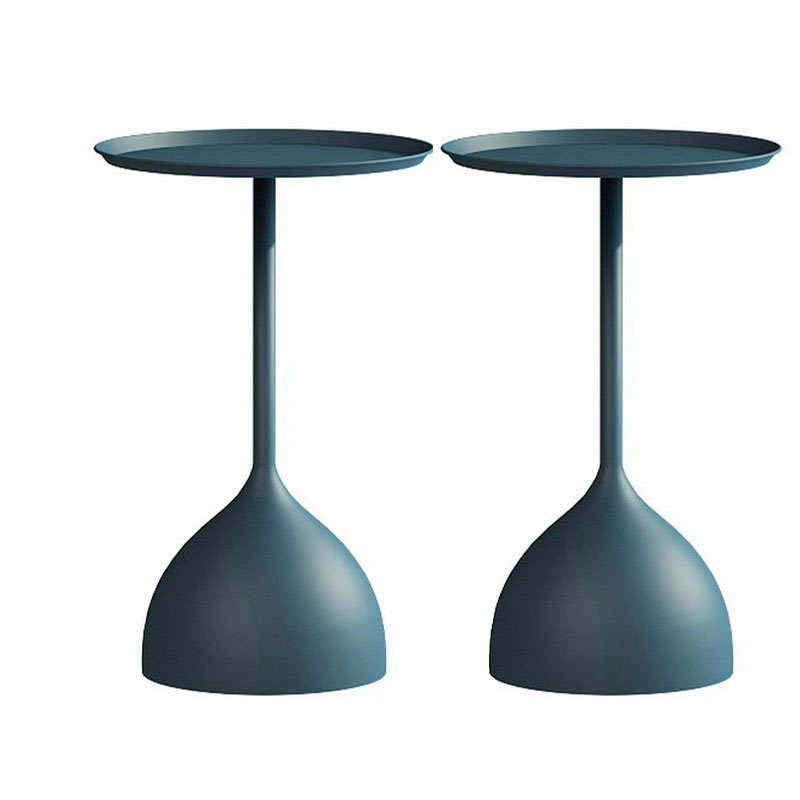 Tavolino in metallo tondo rotondo in metallo alto 21 "Tavolino.