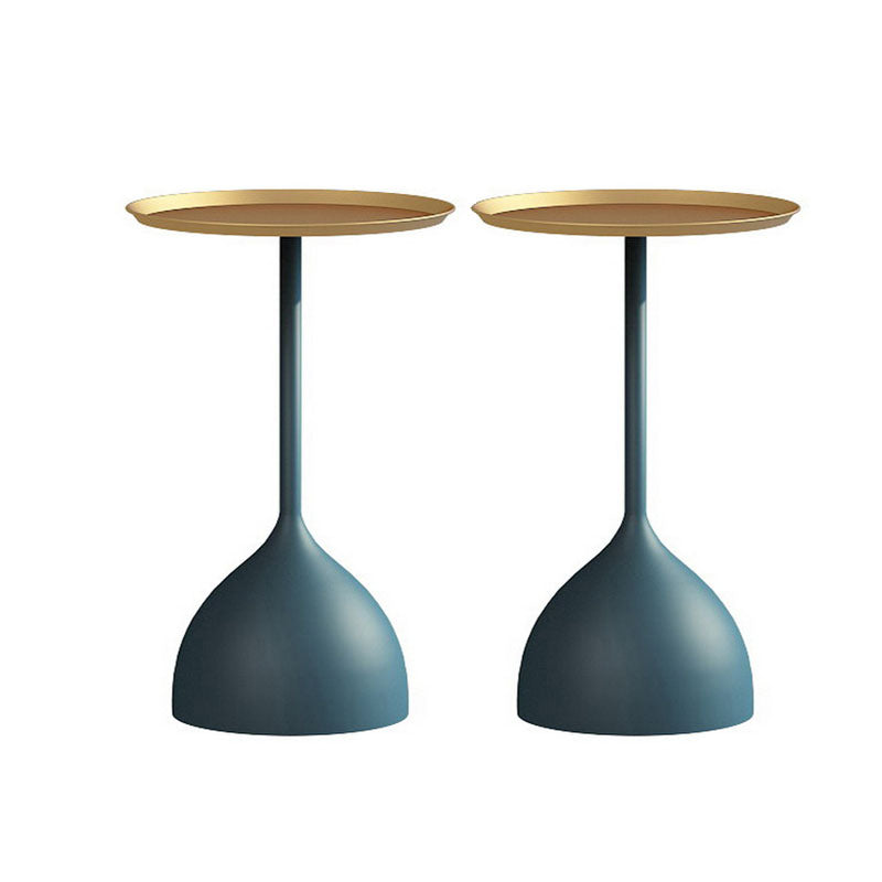 Tavolino in metallo tondo rotondo in metallo alto 21 "Tavolino.