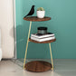 24.4" Tall Scandinavian Style Side End Table Metal Abstract Side Accent Table