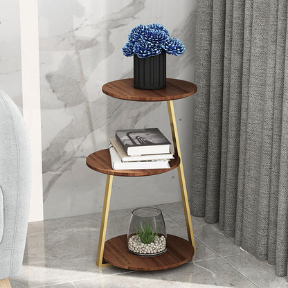 24.4" Tall Scandinavian Style Side End Table Metal Abstract Side Accent Table