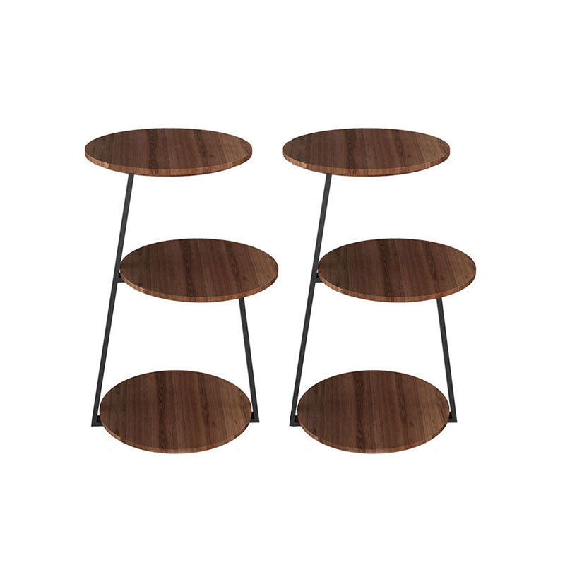 24.4" Tall Scandinavian Style Side End Table Metal Abstract Side Accent Table