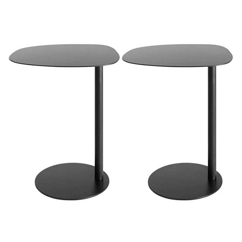 Rectangular Metal Table with Pedestal Base Base Medieval Modern Style Side Table