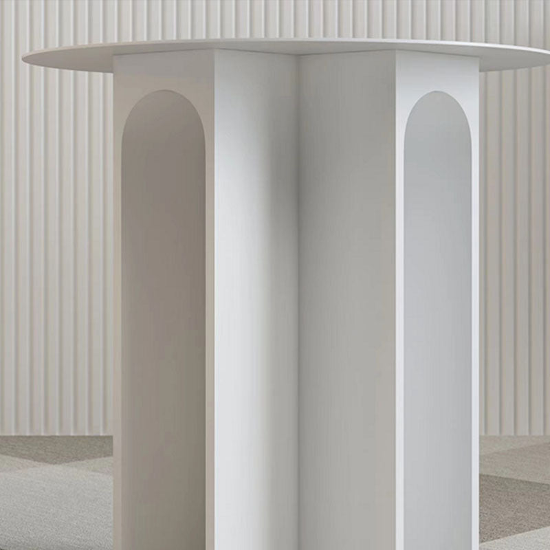 19.6"Tall Mid-Century Metal Round Top Side Table Pedestal End Table