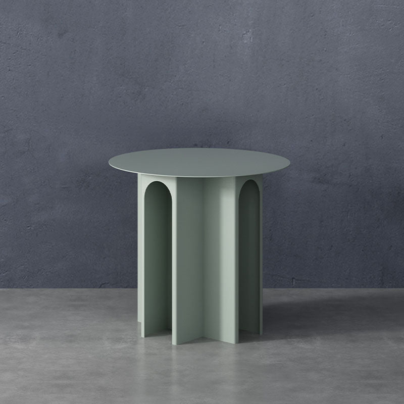 19.6"Tall Mid-Century Metal Round Top Side Table Pedestal End Table