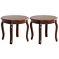 Traditional Wood Round Top Side Table 26.3" Tall 4 Legs End Table Walnut 2 Clearhalo 'Coffee & Accent Tables' 'End & Side Tables' 'end_side_tables' 'furn' 'furn_end_side_tables' 'Furniture' 'Living Room Furniture' 5647471