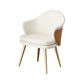 Nordic Style Metal Dining Chair Upholstered Arm Chair for Restaurant Use White-Gold 1 Piece Clearhalo 'Dining Chairs' 'Dining Tables & Seating' 'dining_chair' 'furn' 'furn_dining_chair' 'Furniture' 'Kitchen & Dining Furniture' 5647881