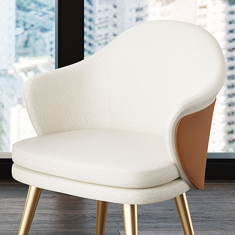 Nordic Style Metal Dining Chair Upholstered Arm Chair for Restaurant Use Clearhalo 'Dining Chairs' 'Dining Tables & Seating' 'dining_chair' 'furn' 'furn_dining_chair' 'Furniture' 'Kitchen & Dining Furniture' 5647891