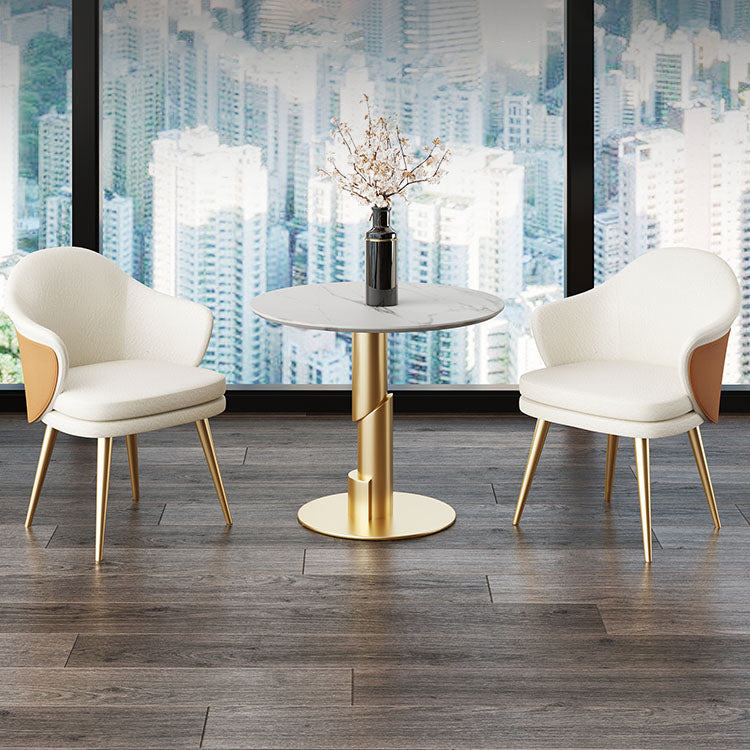 Nordic Style Metal Dining Chair Upholstered Arm Chair for Restaurant Use Clearhalo 'Dining Chairs' 'Dining Tables & Seating' 'dining_chair' 'furn' 'furn_dining_chair' 'Furniture' 'Kitchen & Dining Furniture' 5647897