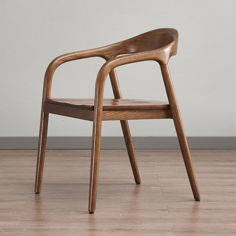 Traditional Style Dining Chairs Kitchen Arm Dining Chair with Wooden Legs