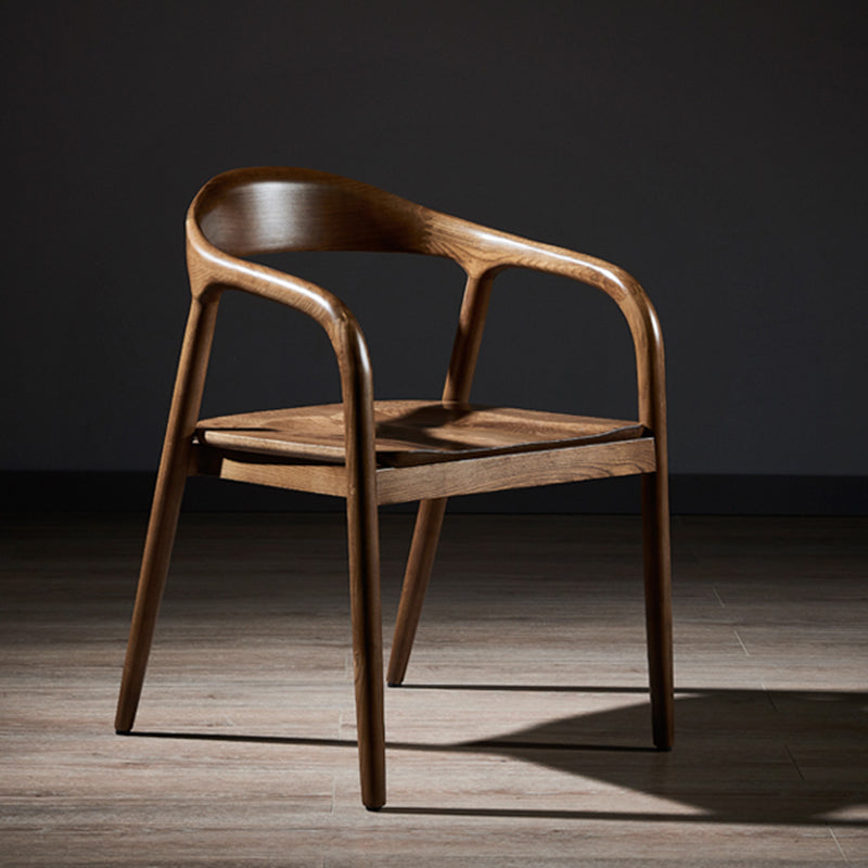 Traditional Style Dining Chairs Kitchen Arm Dining Chair with Wooden Legs