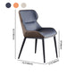 Contemporary Sloped Arm Chair Matte Finish Leather Curved Parsons Chair for Restaurant