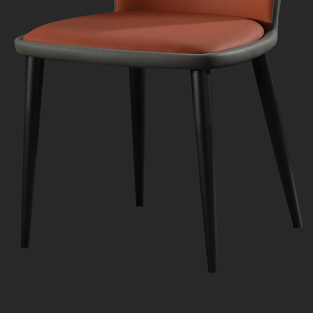 モダンレストランレザーサイドチェアマットフィニッシュウィングバックダイニングチェア