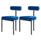 Designer Style Velvet Side Chair Open Back Dining Chair for Restaurant