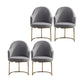 Glam Velvet Dining Room Chairs Upholstered Arm Chair for Restaurant Use