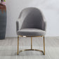 Glam Velvet Dining Room Chairs Upholstered Arm Chair for Restaurant Use