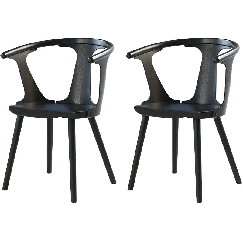 Traditional Style Dining Chairs Kitchen Armless Dining Chair with Wooden Legs