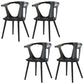 Traditional Style Dining Chairs Kitchen Armless Dining Chair with Wooden Legs
