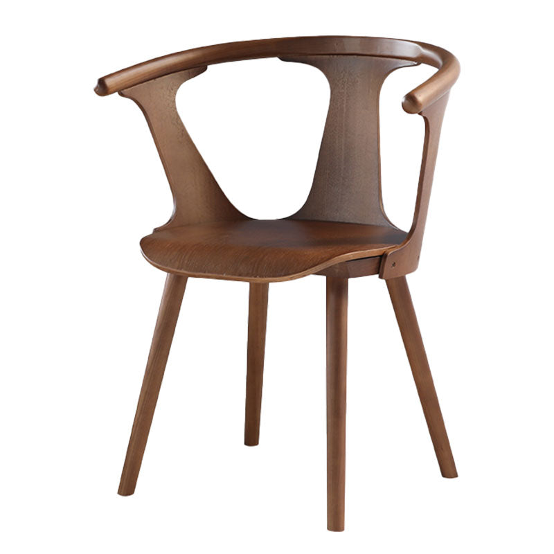 Traditional Style Dining Chairs Kitchen Armless Dining Chair with Wooden Legs