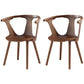 Traditional Style Dining Chairs Kitchen Armless Dining Chair with Wooden Legs