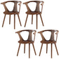 Traditional Style Dining Chairs Kitchen Armless Dining Chair with Wooden Legs