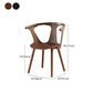 Traditional Style Dining Chairs Kitchen Armless Dining Chair with Wooden Legs