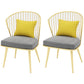 Scandinavian Windsor Back Side Chairs Upholstered Dining Chairs