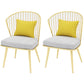 Scandinavian Windsor Back Side Chairs Upholstered Dining Chairs