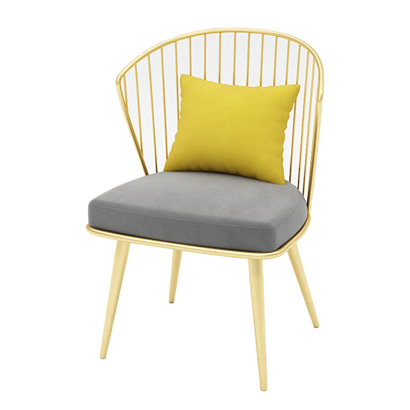 Scandinavian Windsor Back Side Chairs Upholstered Dining Chairs