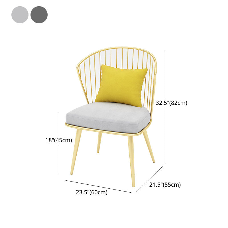 Scandinavian Windsor Back Side Chairs Upholstered Dining Chairs