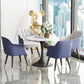 Metal Arm Chair Glam Faux Leather Dining Room Chairs for Restaurant Use