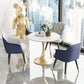 Metal Arm Chair Glam Faux Leather Dining Room Chairs for Restaurant Use