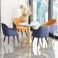 Metal Arm Chair Glam Faux Leather Dining Room Chairs for Restaurant Use