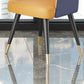Metal Arm Chair Glam Faux Leather Dining Room Chairs for Restaurant Use