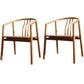 Traditional Style Dining Chairs Dining Arm Side Chairs with Wooden Legs Wood 2 Piece Set Clearhalo 'Dining Chairs' 'Dining Tables & Seating' 'dining_chair' 'furn' 'furn_dining_chair' 'Furniture' 'Kitchen & Dining Furniture' 5648146