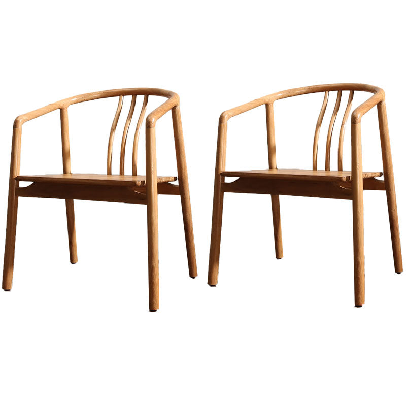Traditional Style Dining Chairs Dining Arm Side Chairs with Wooden Legs Wood 2 Piece Set Clearhalo 'Dining Chairs' 'Dining Tables & Seating' 'dining_chair' 'furn' 'furn_dining_chair' 'Furniture' 'Kitchen & Dining Furniture' 5648146