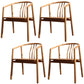 Traditional Style Dining Chairs Dining Arm Side Chairs with Wooden Legs Wood 4 Piece Set Clearhalo 'Dining Chairs' 'Dining Tables & Seating' 'dining_chair' 'furn' 'furn_dining_chair' 'Furniture' 'Kitchen & Dining Furniture' 5648148