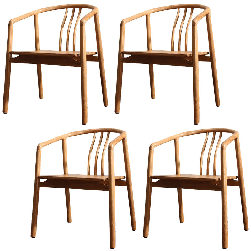 Traditional Style Dining Chairs Dining Arm Side Chairs with Wooden Legs Wood 4 Piece Set Clearhalo 'Dining Chairs' 'Dining Tables & Seating' 'dining_chair' 'furn' 'furn_dining_chair' 'Furniture' 'Kitchen & Dining Furniture' 5648148