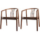 Traditional Style Dining Chairs Dining Arm Side Chairs with Wooden Legs Walnut 2 Piece Set Clearhalo 'Dining Chairs' 'Dining Tables & Seating' 'dining_chair' 'furn' 'furn_dining_chair' 'Furniture' 'Kitchen & Dining Furniture' 5648152