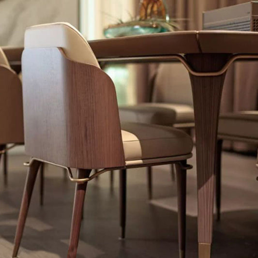 Matte Finish Parsons Dining Chair Modern Conference Room Leather Side Chair