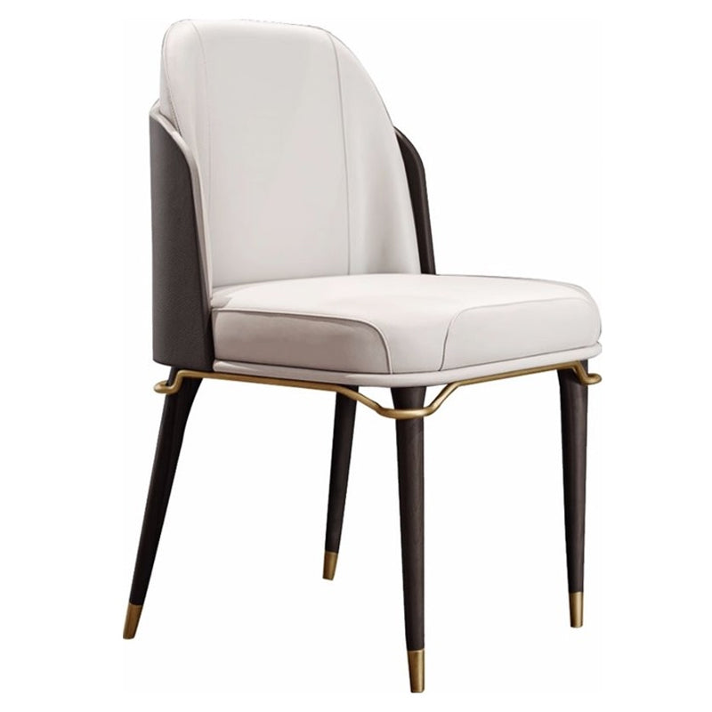 Matte Finish Parsons Dining Chair Modern Conference Room Leather Side Chair